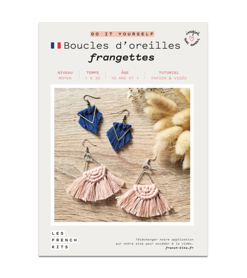 French Kits DIY Macramé Boucles d'oreilles Franges