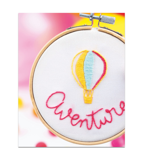 French Kits Broderie décorative Montgolfière