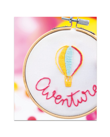 French Kits Broderie décorative Montgolfière