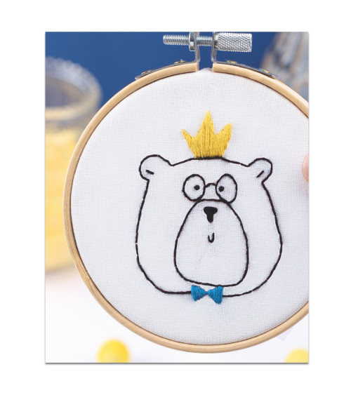French Kits Broderie décorative Sa Majesté L’Ours