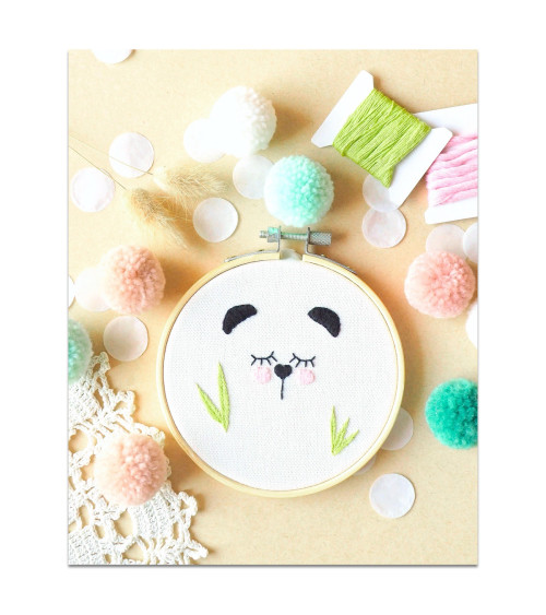 French Kits Broderie décorative Panda