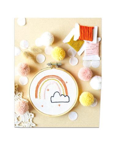 French Kits Broderie décorative Arc en ciel