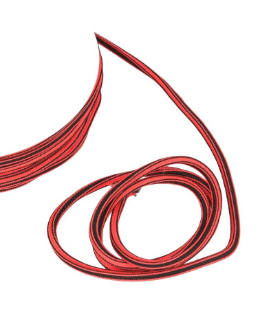 Bobine 25m Cordon carré  4 mm Rose orange fluo