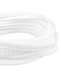 Bobine 50m Cordon damier polyester 6mm blanc