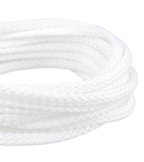 Bobine 50m Cordon damier polyester 6mm blanc