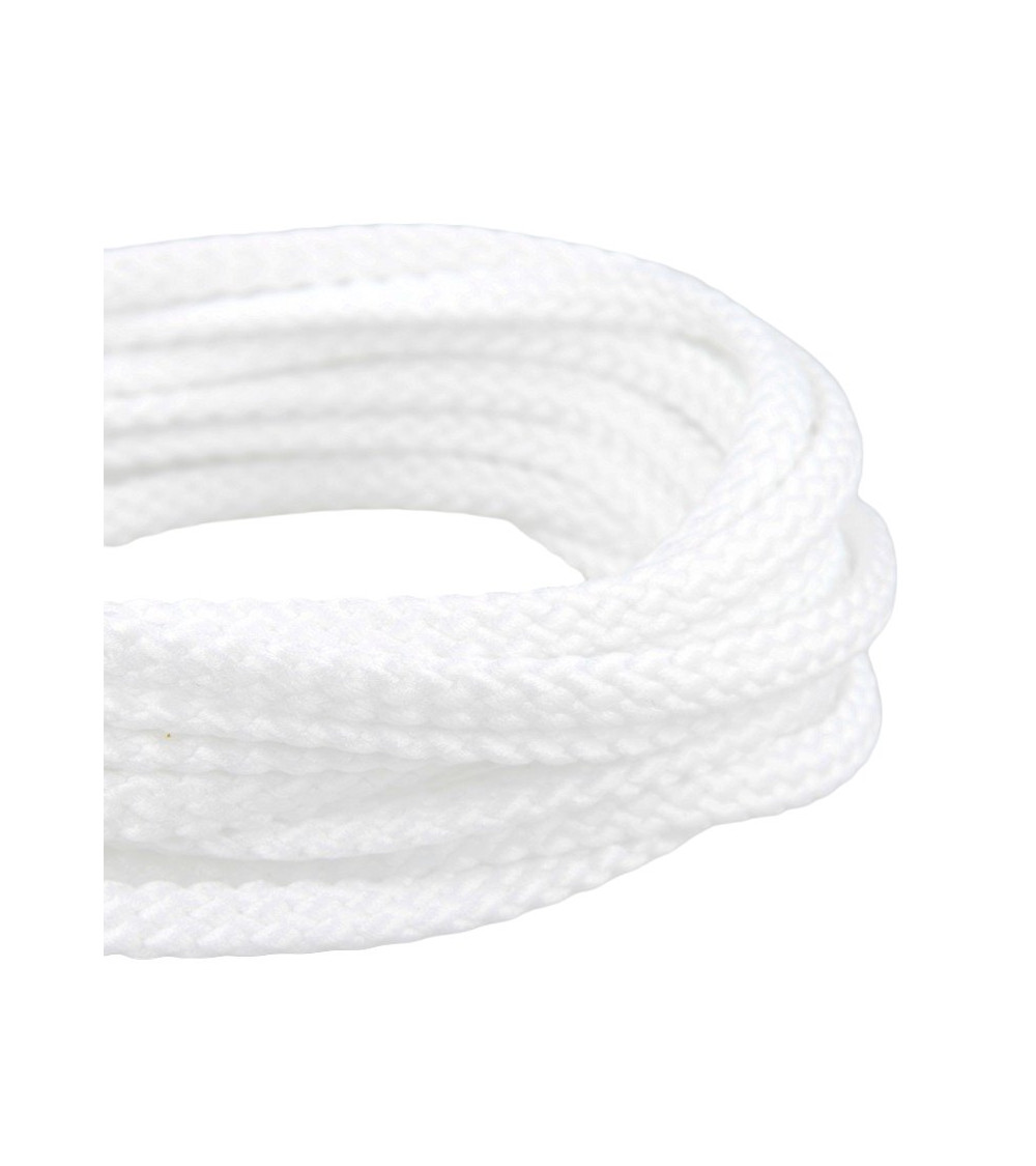 Bobine 50m Cordon damier polyester 6mm blanc