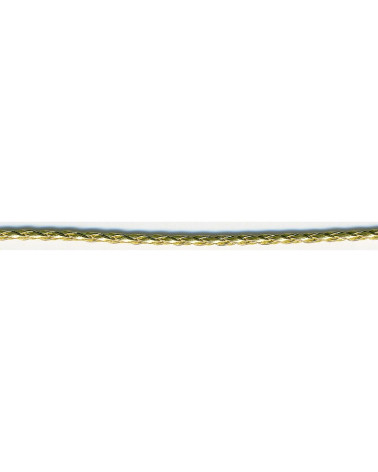 19-m-Spule. Geflochtene Kordel im Skai-Look, 3 mm, Gold