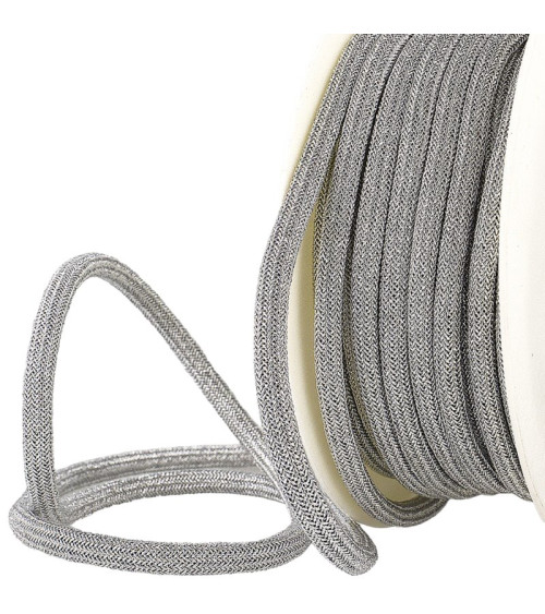 20m spool 7mm silver metallic cord
