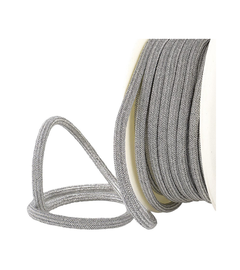 20m spool 7mm silver metallic cord