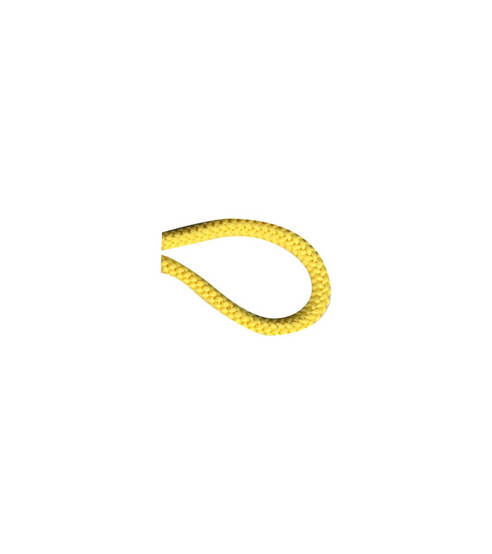 Bobina da 25 m. Cordoncino lavorato a maglia da 4,5 mm giallo pulcino