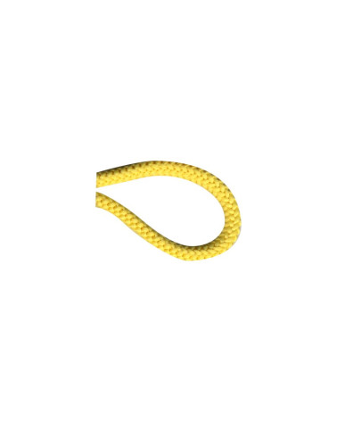Bobina da 25 m. Cordoncino lavorato a maglia da 4,5 mm giallo pulcino