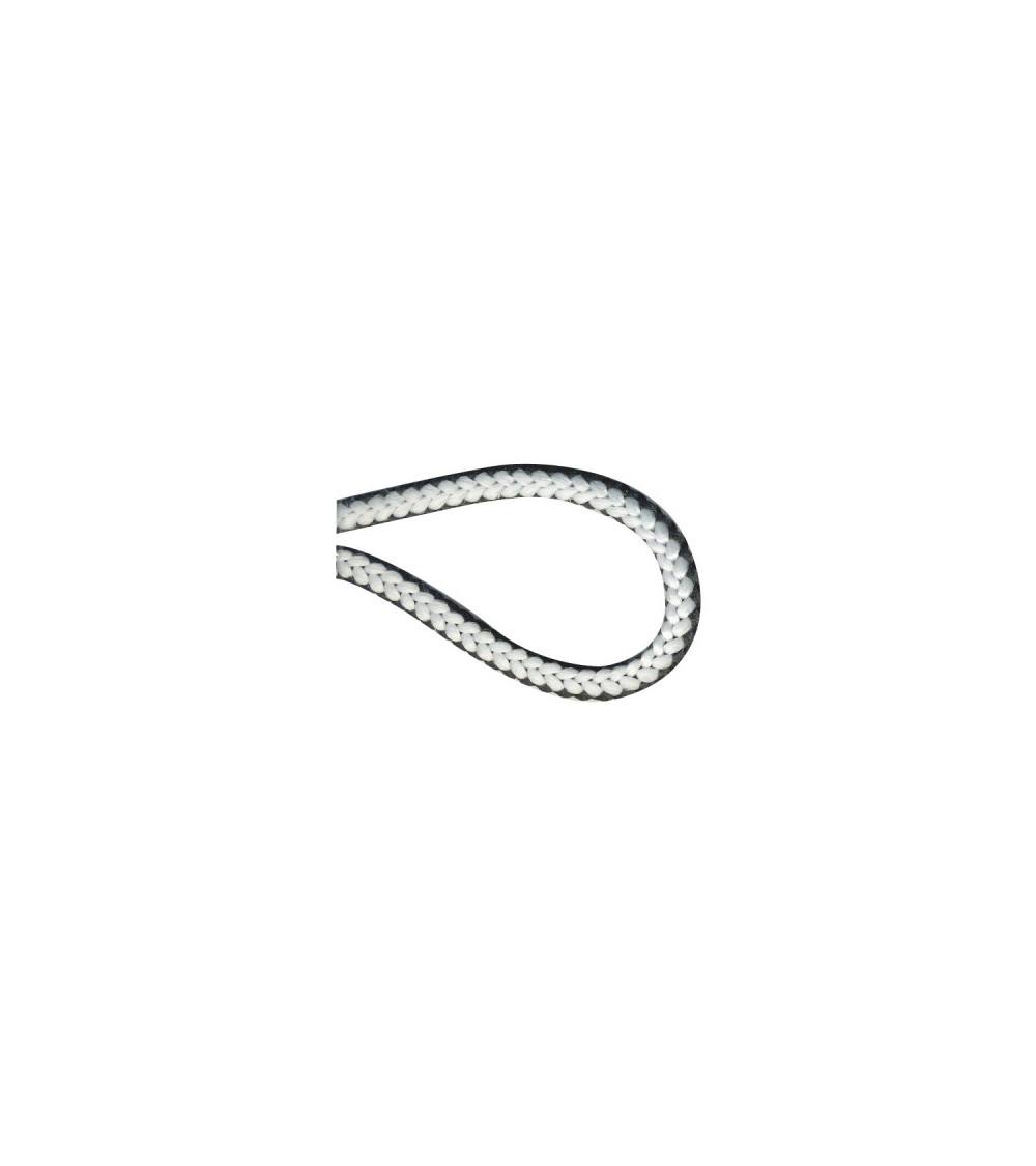 Bobine 25m Cordon tricoté 4.5mm noir et blanc