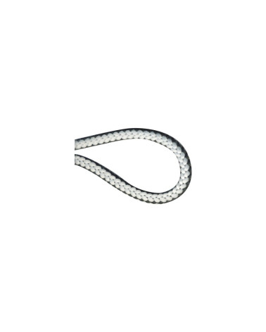 Bobine 25m Cordon tricoté 4.5mm noir et blanc