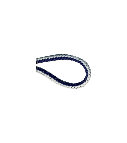 Bobine 25m Cordon tricoté 4.5mm bleu marine et blanc