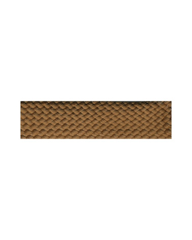 Disquette Tresse simili cuir marron