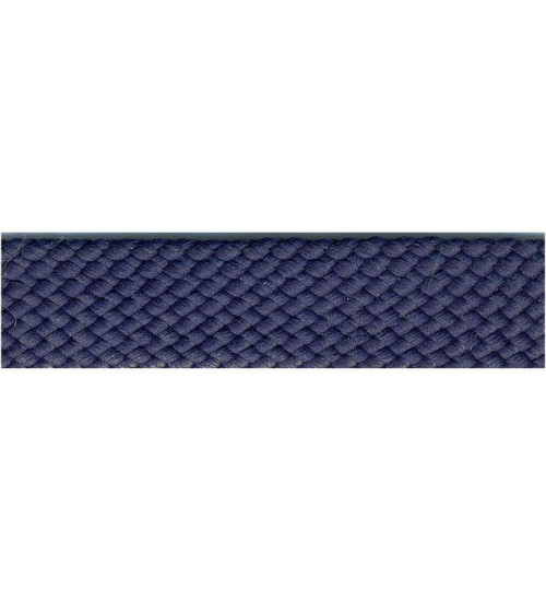 Disquette Tresse simili cuir bleu marine