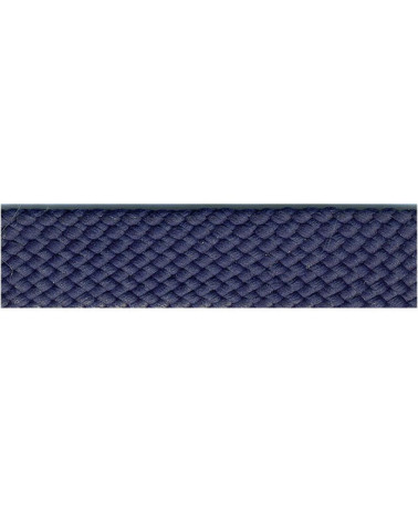 Dischetto Treccia in similpelle blu navy