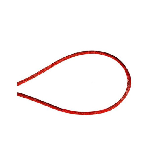 Bobine 50m cordon queue de souris polyester rouge