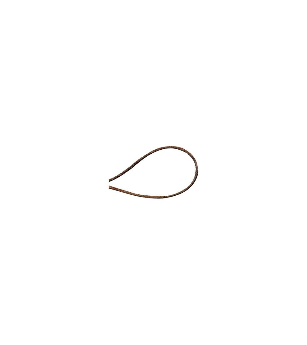 Bobine 50m cordon queue de souris polyester marron fonce