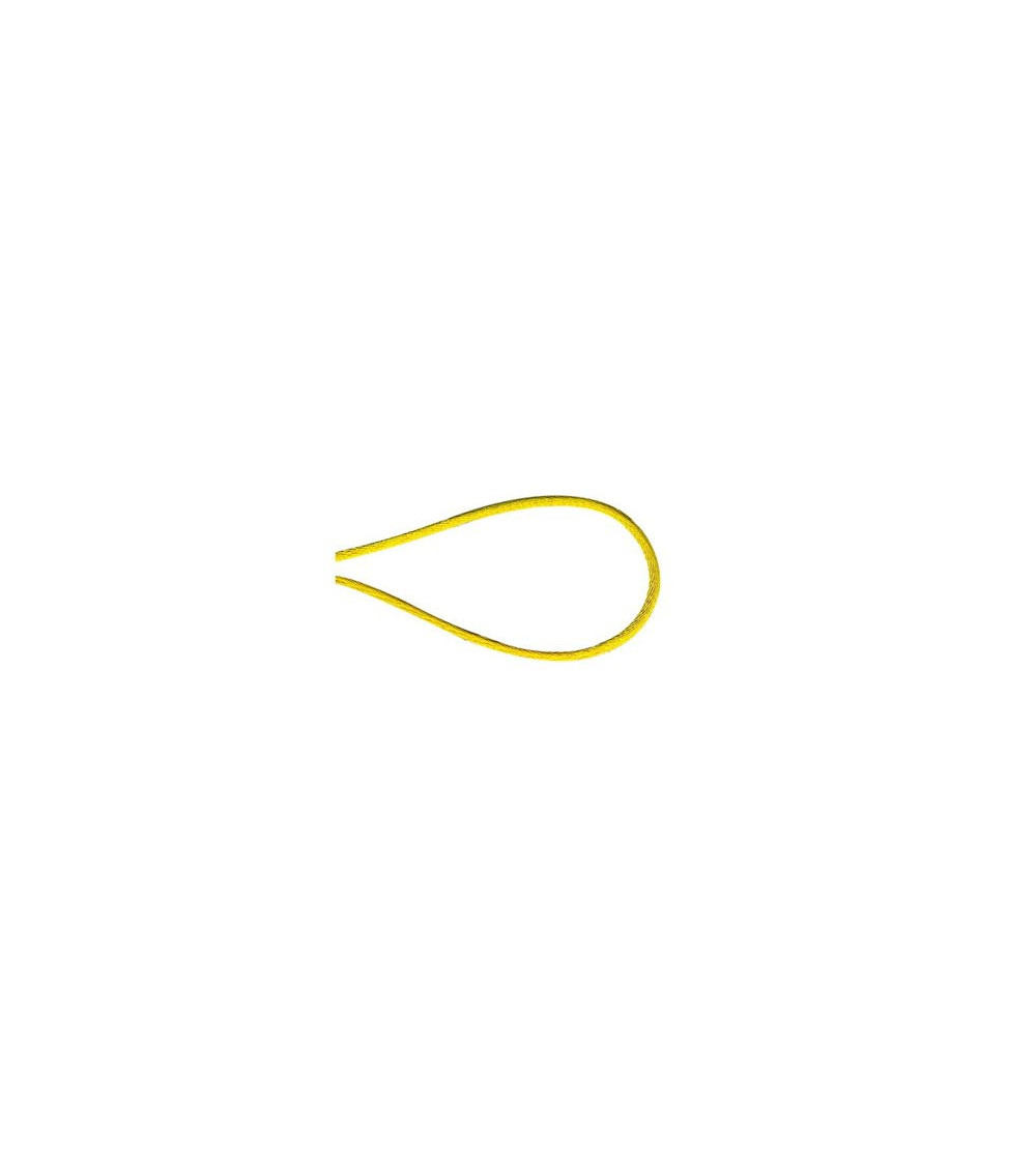 Bobine 50m cordon queue de souris polyester jaune citron