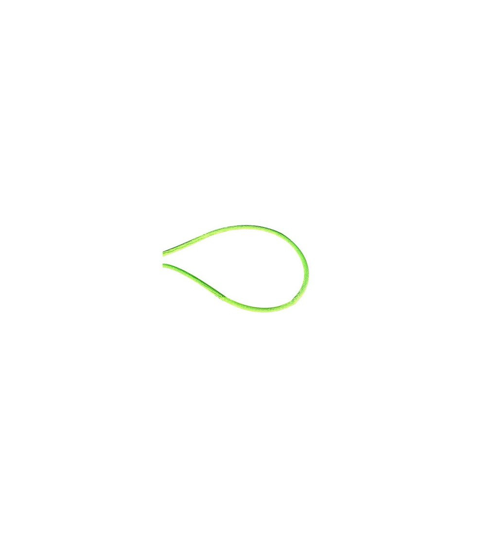 Bobine 50m cordon queue de souris polyester vert fluo