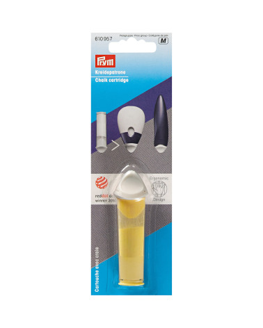 Refill cartridge with Prym yellow chalk for chalk marking wheel