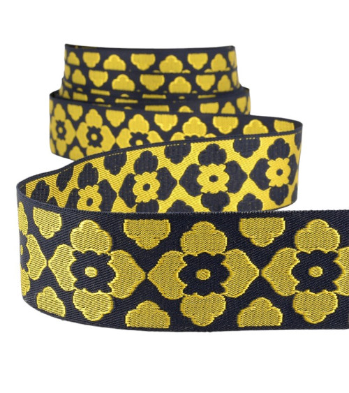 25m spool 40mm braid orient jacquard Yellow/navy