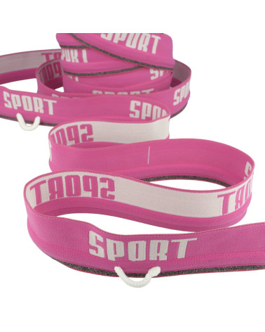 20m spool elastic sports cord 40mm Raspberry pink