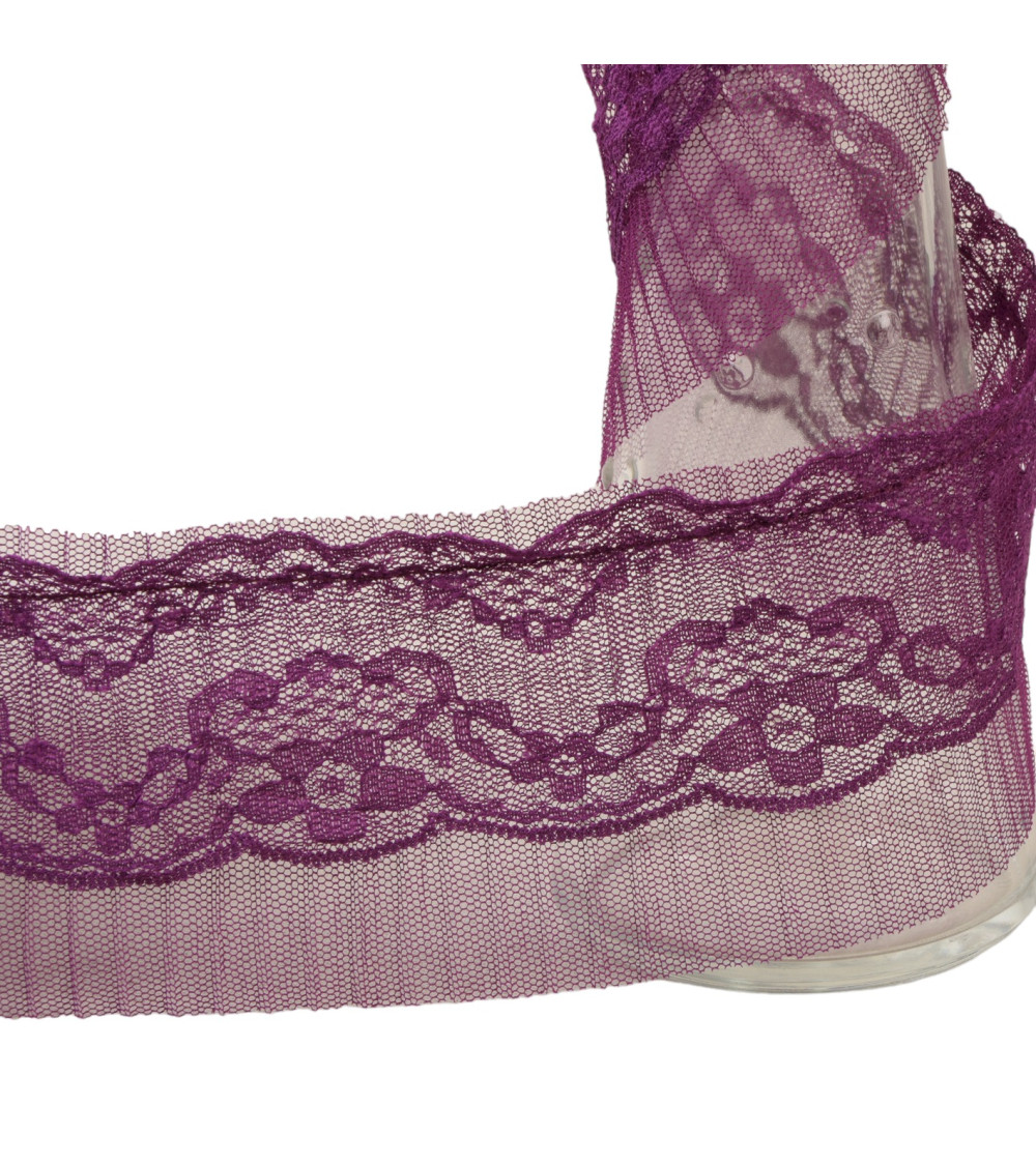 10m spool rachel gathered 65mm Purple