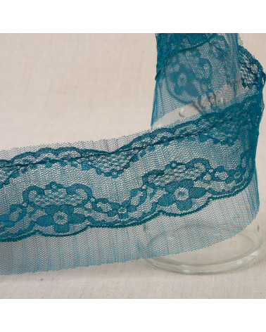 10m spool Rachel gathered 65mm Duck blue