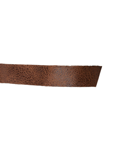 Bobine 20m biais simili cuir vieilli 20mm Marron Chocolat