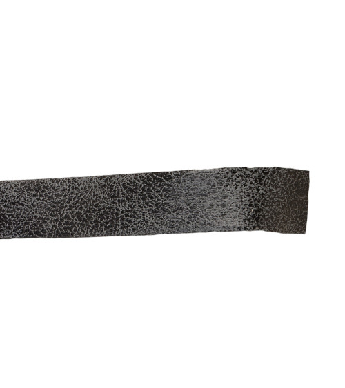 20m reel aged faux leather bias tape 20mm Gray Black