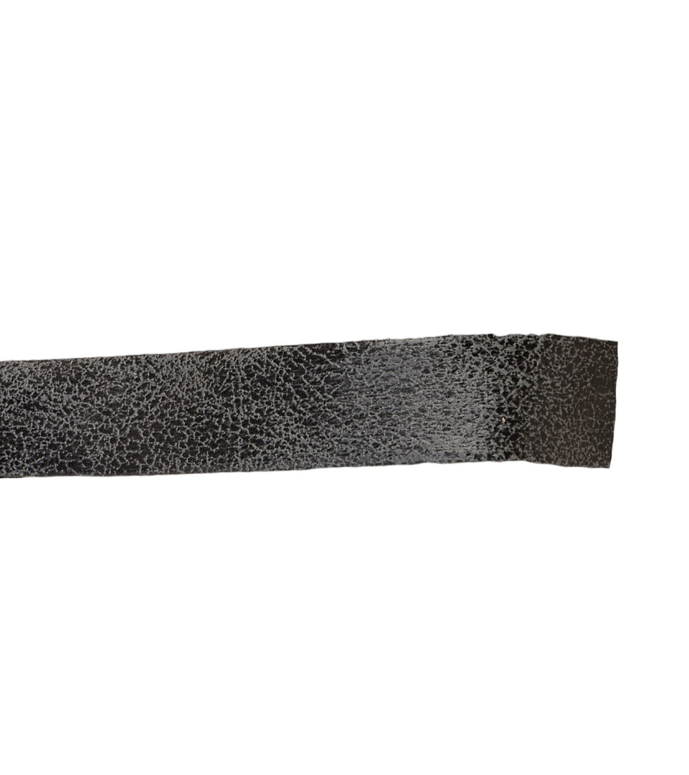 20m reel aged faux leather bias tape 20mm Gray Black