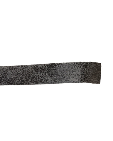 20m reel aged faux leather bias tape 20mm Gray Black