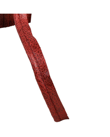 Bobine 25m dépassant simili cuir 10mm Rouge bourgogne