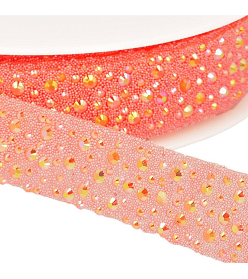 10m reel Iron-on bubble braid 22 mm Orange