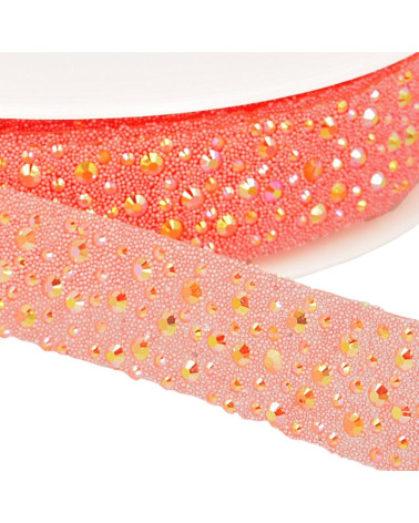 10m reel Iron-on bubble braid 22 mm Orange