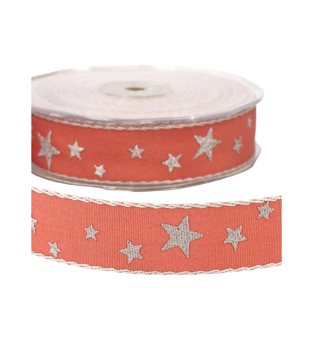 Bobina de 20m Cinta estrella 25mm Rosa claro