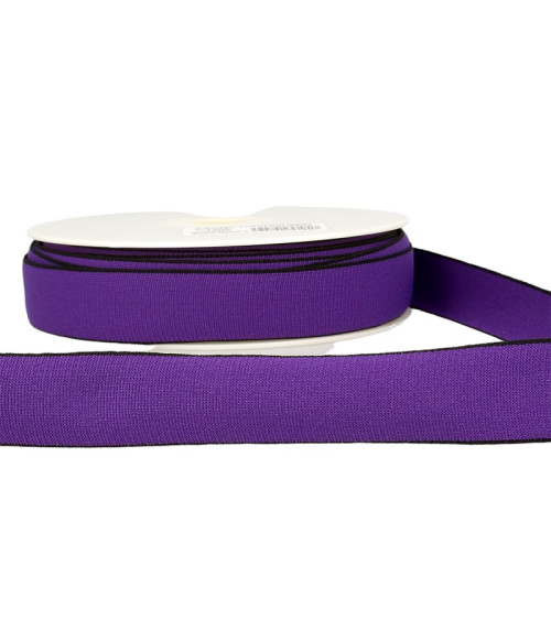 22m spool Multicolored elastic 25mm Purple