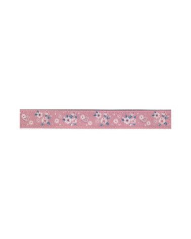 25m spool Flower ribbon 10mm old pink