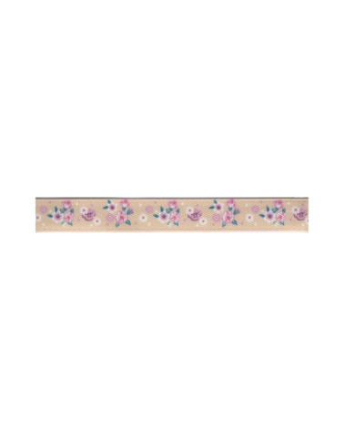 Bobina da 25 m Nastro fiore 10 mm Ecru