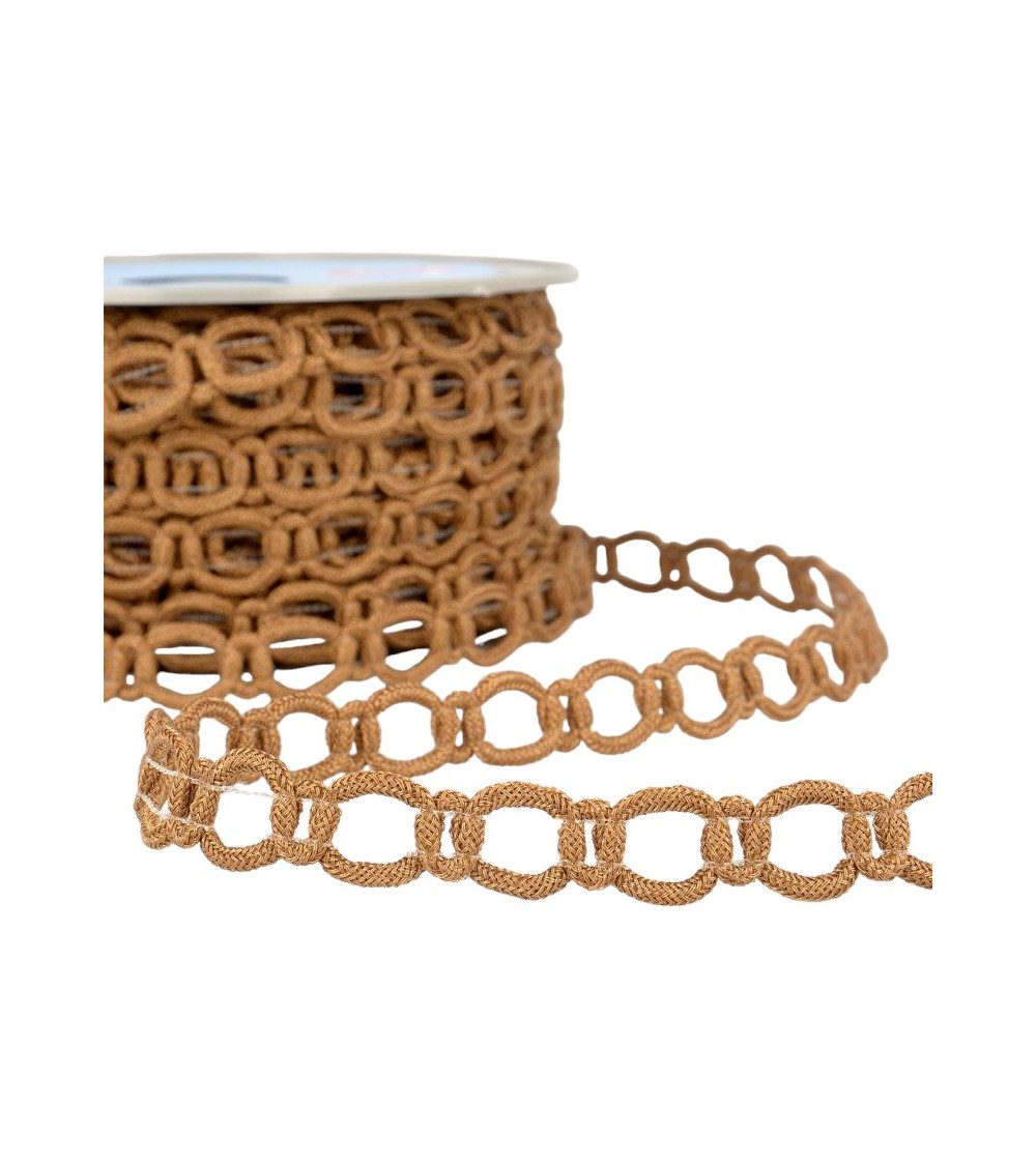 20m reel Polyester and metal link braid 13 mm Rust