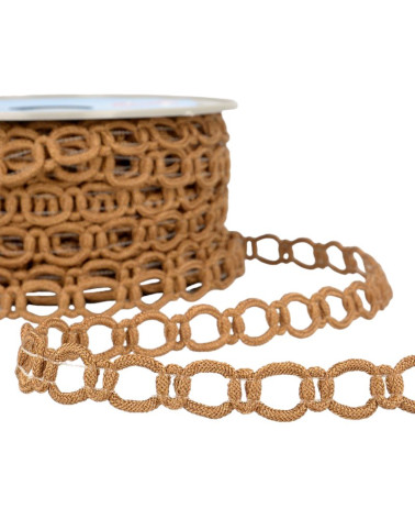 20m reel Polyester and metal link braid 13 mm Rust