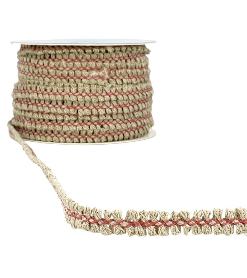 Spool 25m Dress braid 9 mm Old Pink