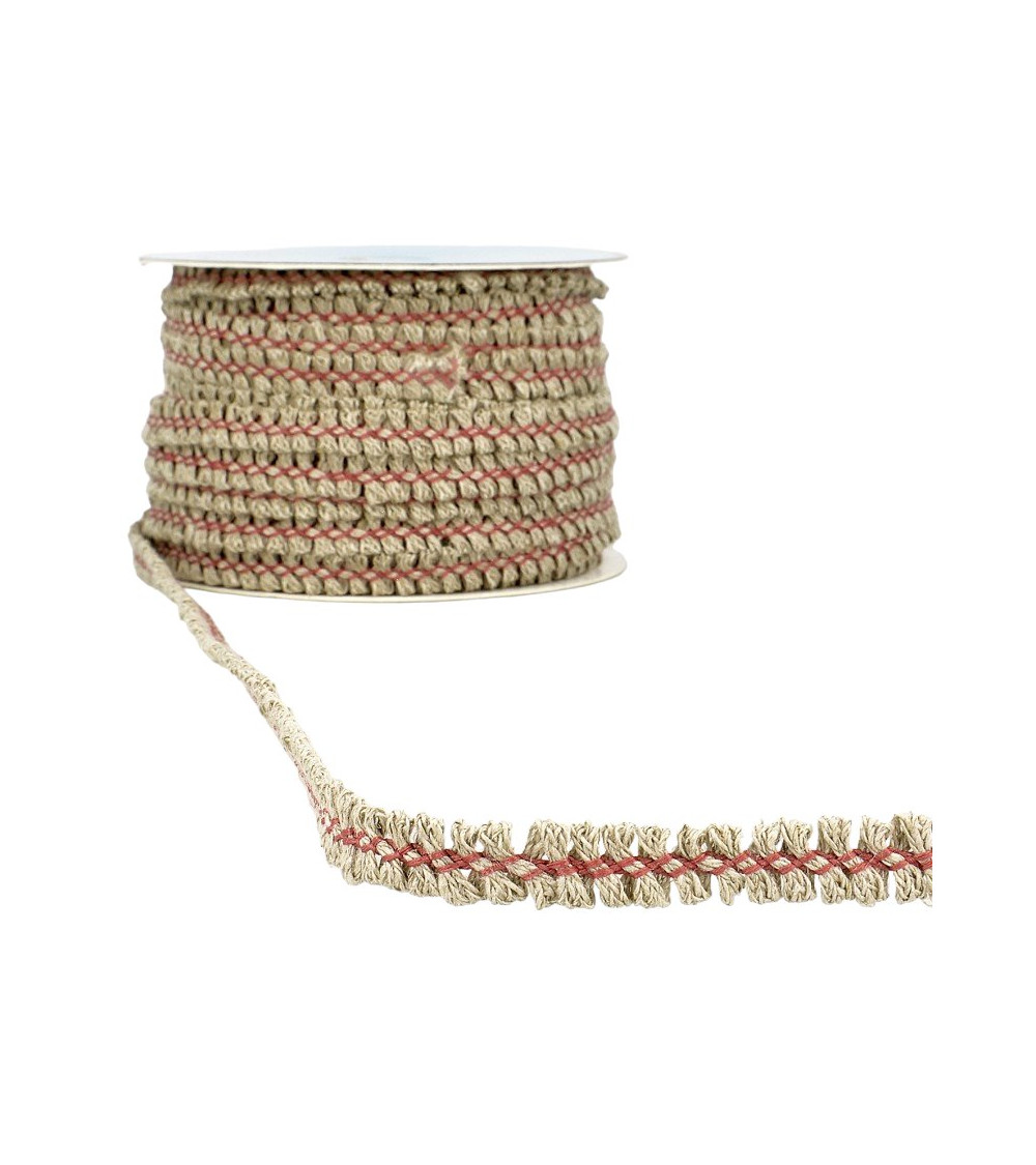 Spule 25 m Kleidgeflecht 9 mm Altrosa