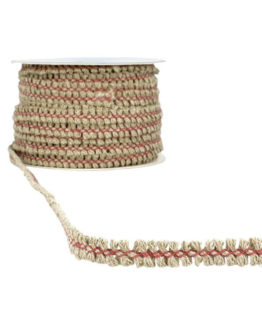 Bobina da 25m Treccia per abiti da 9 mm Rosa Antico