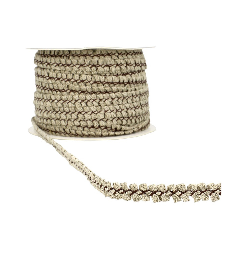 Spool 25m Dress braid 9 mm Chocolate Brown