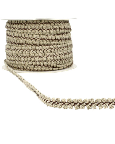 Spool 25m Dress braid 9 mm Chocolate Brown