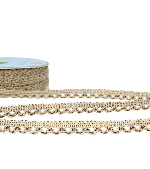 25m spool Lace braid 10 mm Chocolate Brown