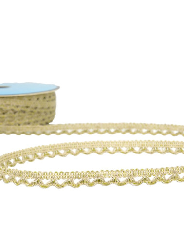 25 m Rolle Spitzengeflecht 10 mm Entenblau
